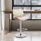 Armen Living Leland Adjustable Cream Faux Leather and Chrome Finish Bar Stool LCLEBAWACR - alternate 5